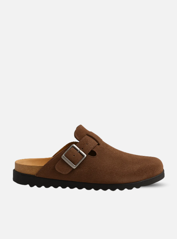 Sandália clog feminina - café