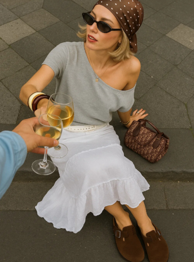 Sandália clog feminina - café