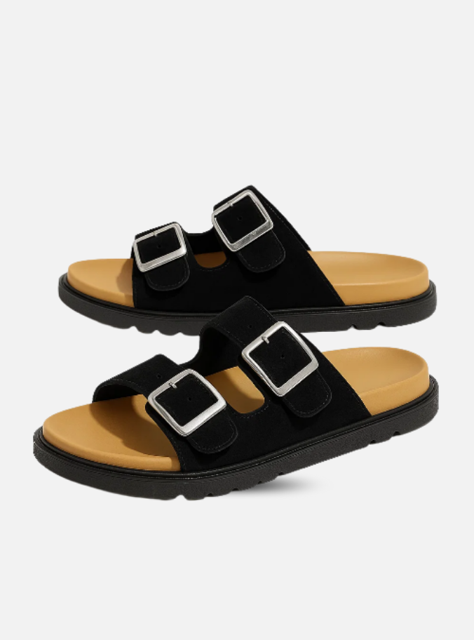 sandália papete - Preta