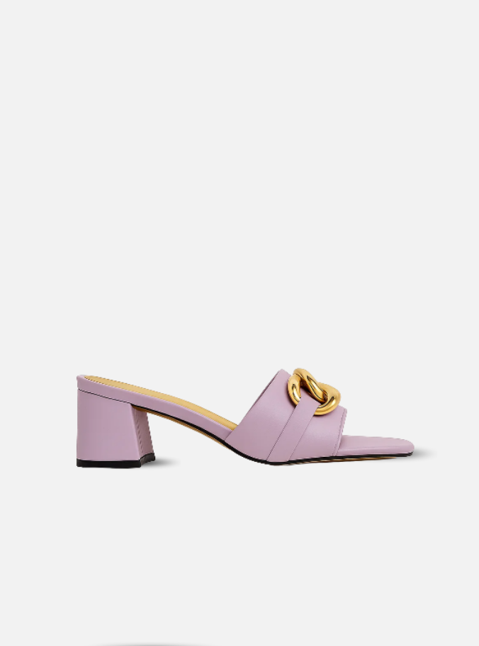 Mule Com Corrente dourada - Roxo