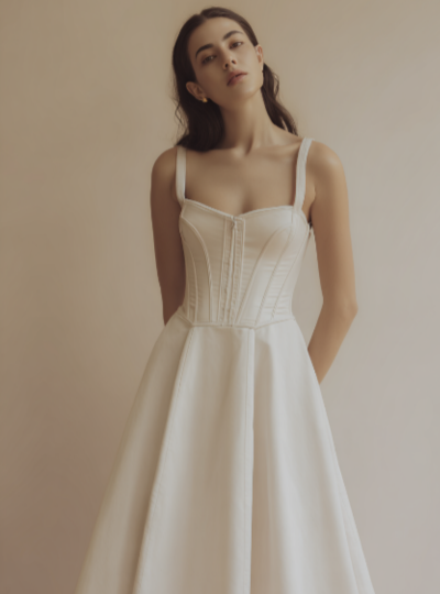 Waist-Slimming Halter Dress