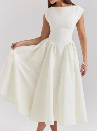 Women's French-style mid-length dress