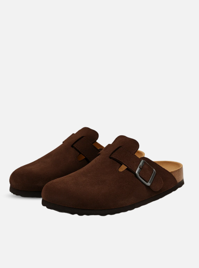 Sandália clog  feminina - café