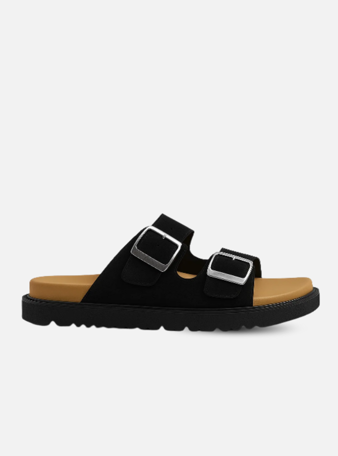 sandália papete - Preta