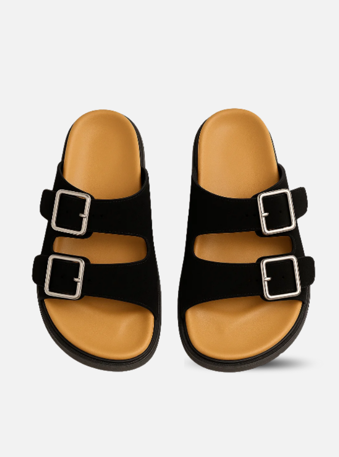 sandália papete - Preta