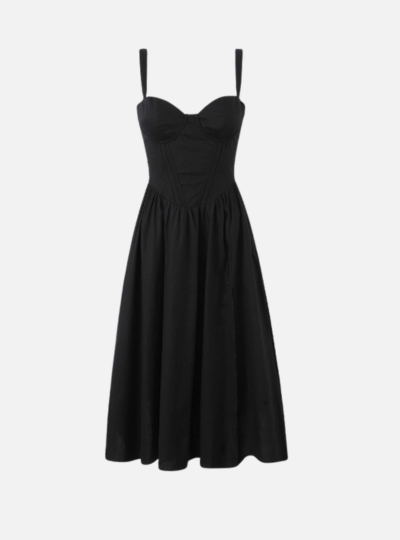 Waist-Slimming Halter Dress