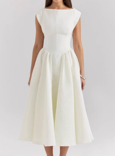 Women's French-style mid-length dress